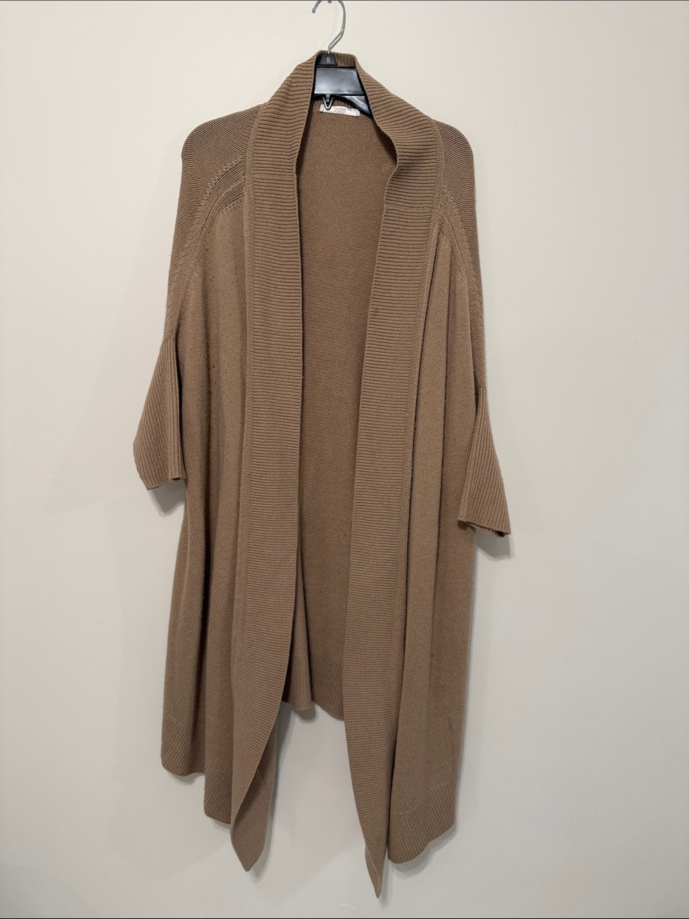 Hugo Boss Relaxed Open-Front Cardigan in Brown